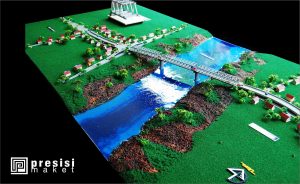 Maket Jembatan Kelutan Nganjuk